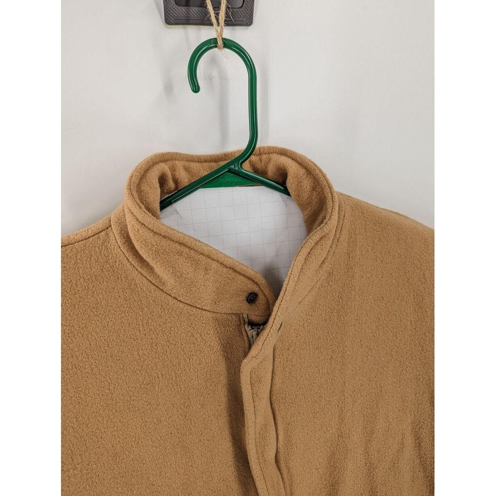 Woolrich Vintage USA Made Men's Wool Tan Bomber Jacket Coat, Flannel Lined, XL - Picture 5 of 12